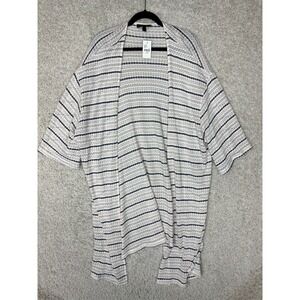 Lane Bryant Open Cardigan Sweater Womens 26/28 Stripes Knit Travel Resort Boho